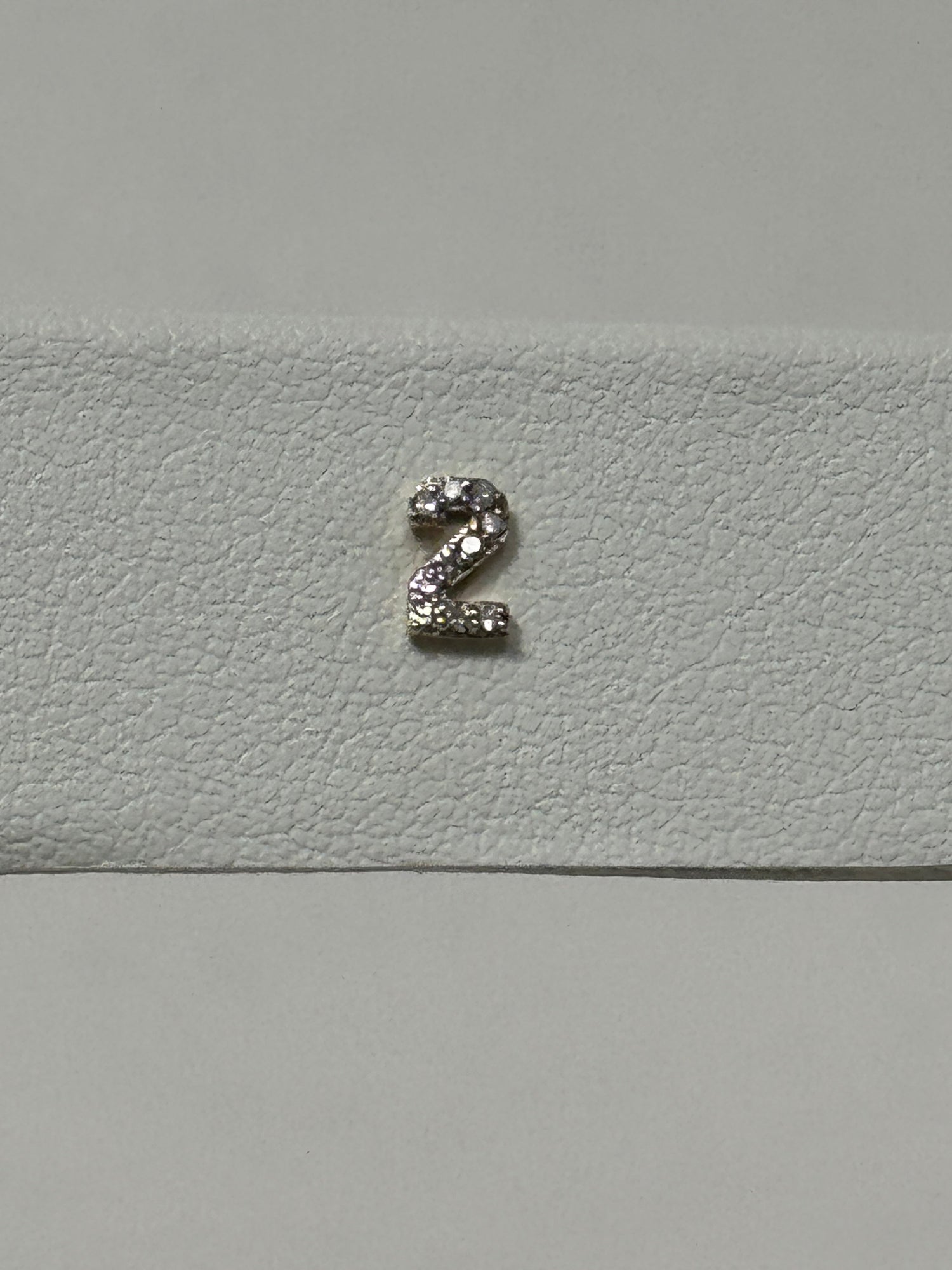 Pave Number Stud | 14K Yellow Gold | 0.03 CTW White Diamond