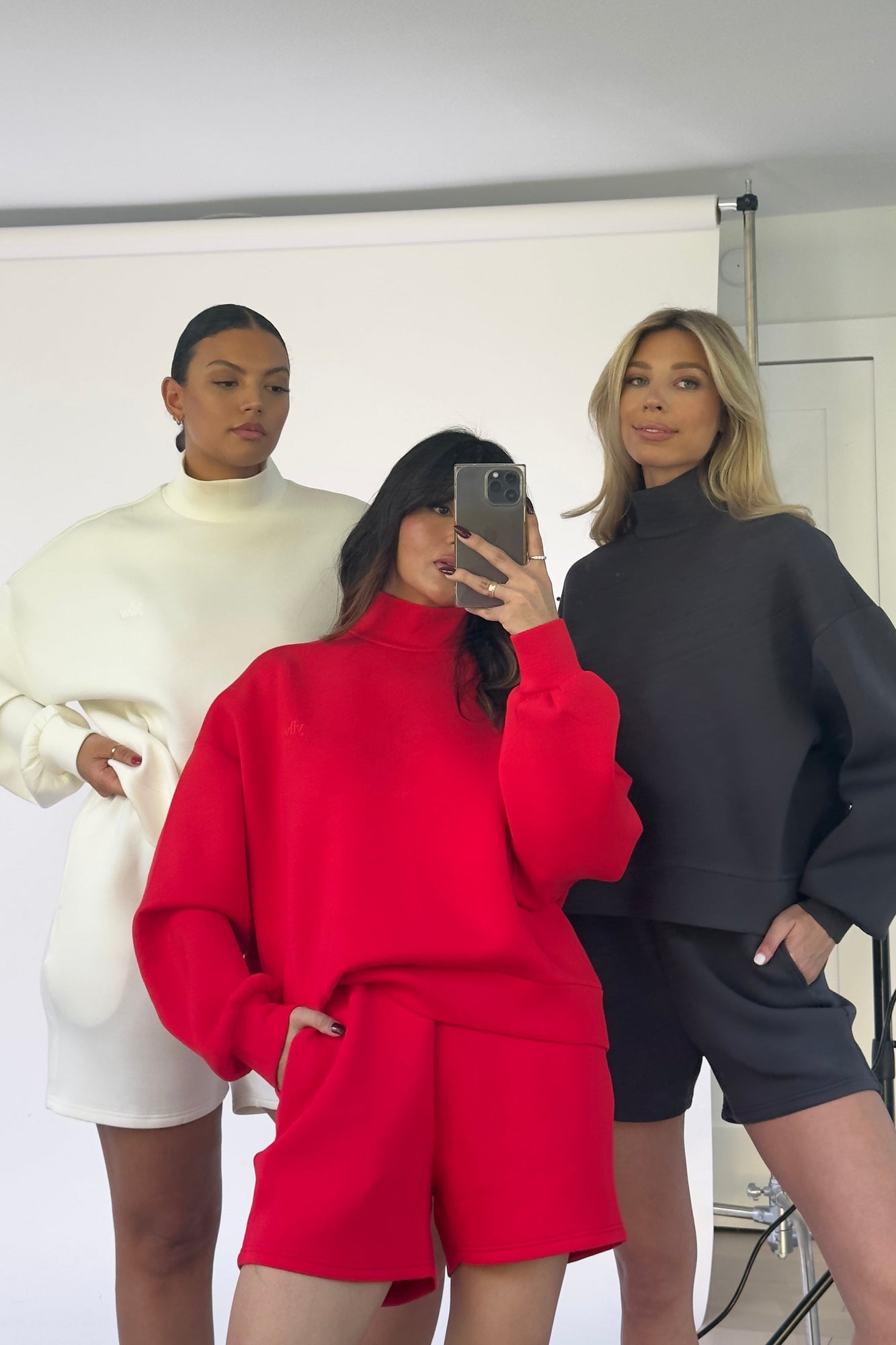 Maya Knit Neoprene Pullover | Ruby