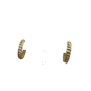 15mm Chain Huggie With Bottom Front Facing Jump Ring | 10K Yellow Gold