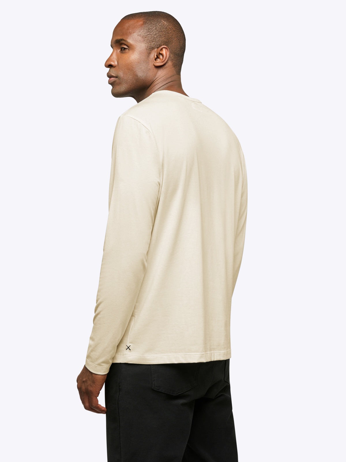 Mens | AO Forever Long Sleeve Tee | Classic-Fit PYCA Pro | Ivory