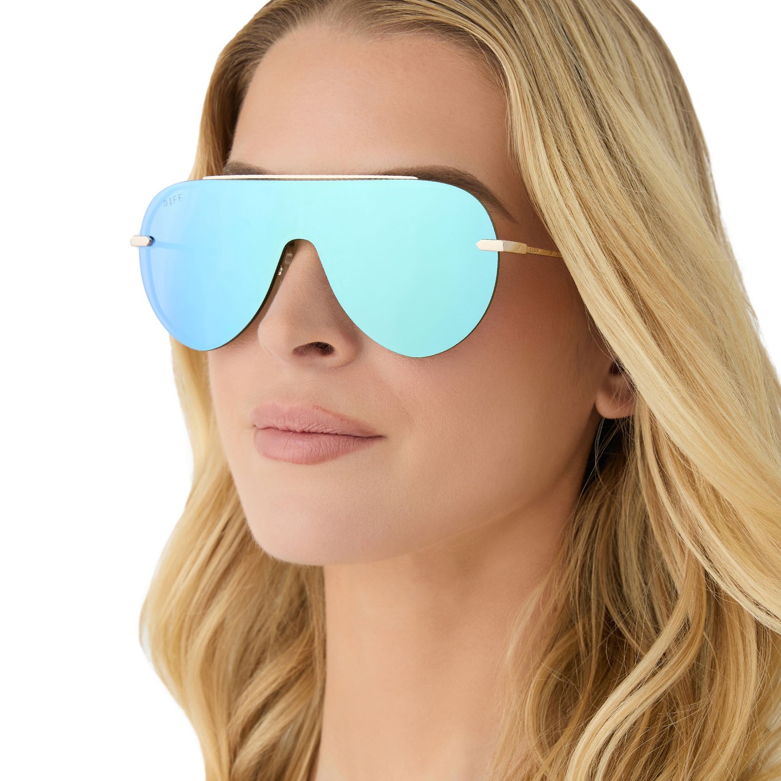 Womens | Imani Sunglasses | Gold | Aquatic Awe Lenses