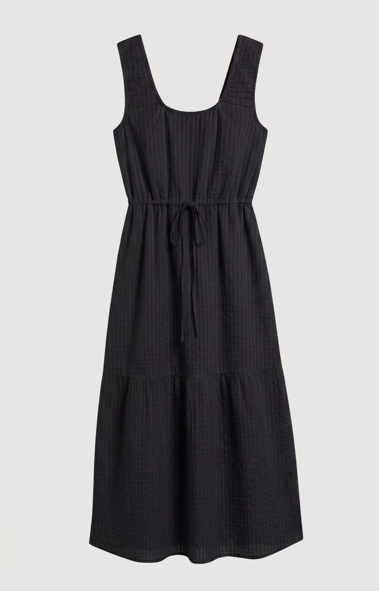 Aya | Imogen Organic Cotton U-Neck Gingham Dress - Flat