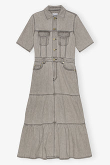Future Denim Long Dress | Gray Quill