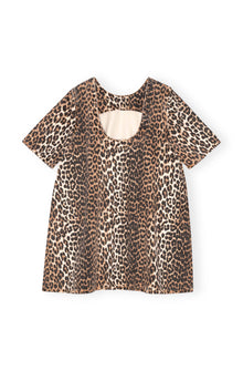 Open Back Mini Dress | Leopard