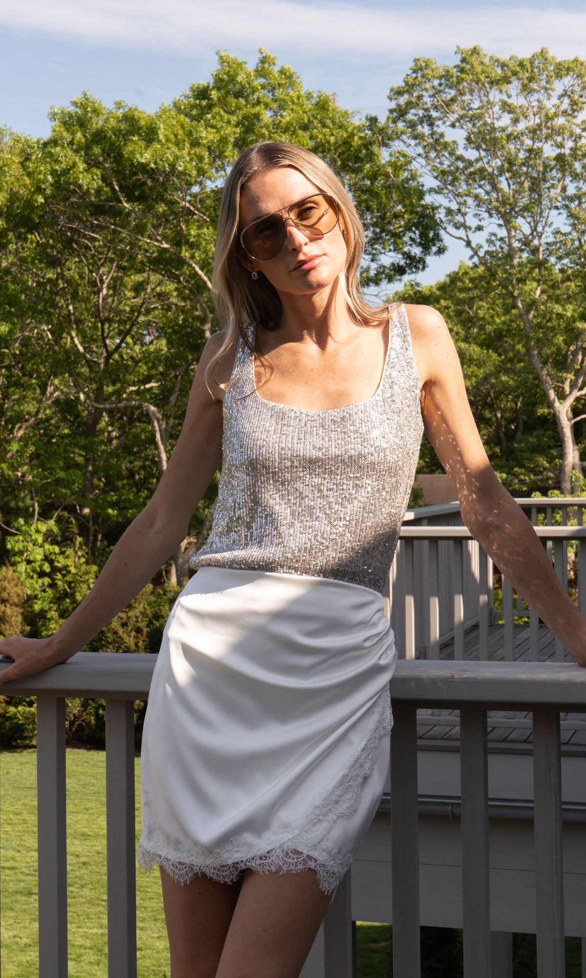 Jazz Sequin Tank | Silver