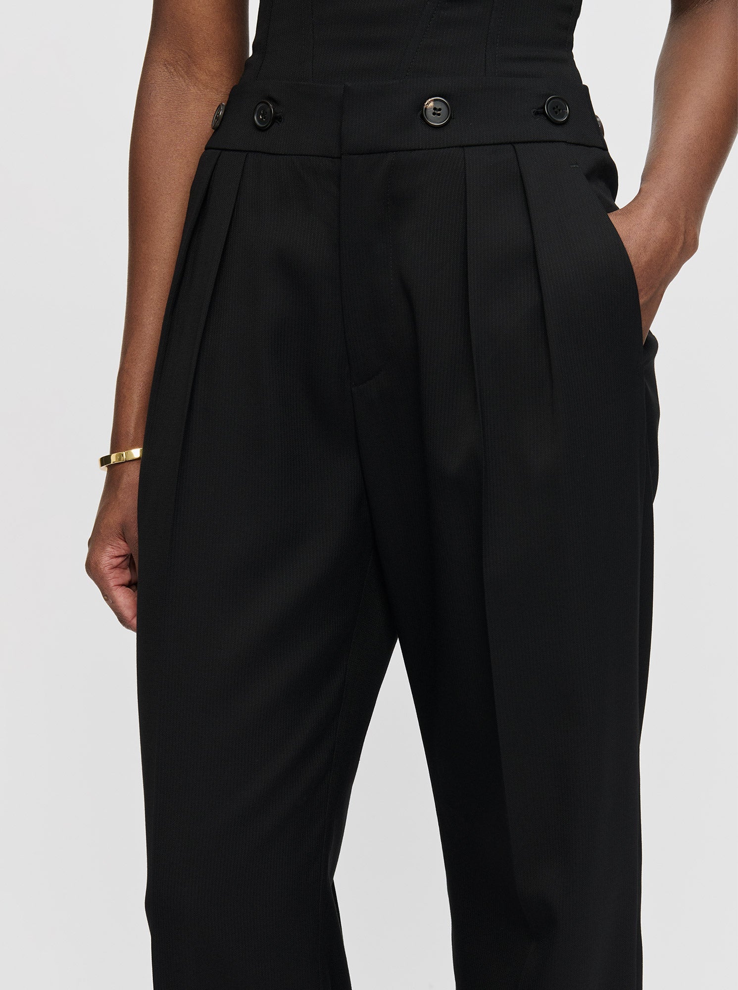 Juno Corset Waist Pant | Black
