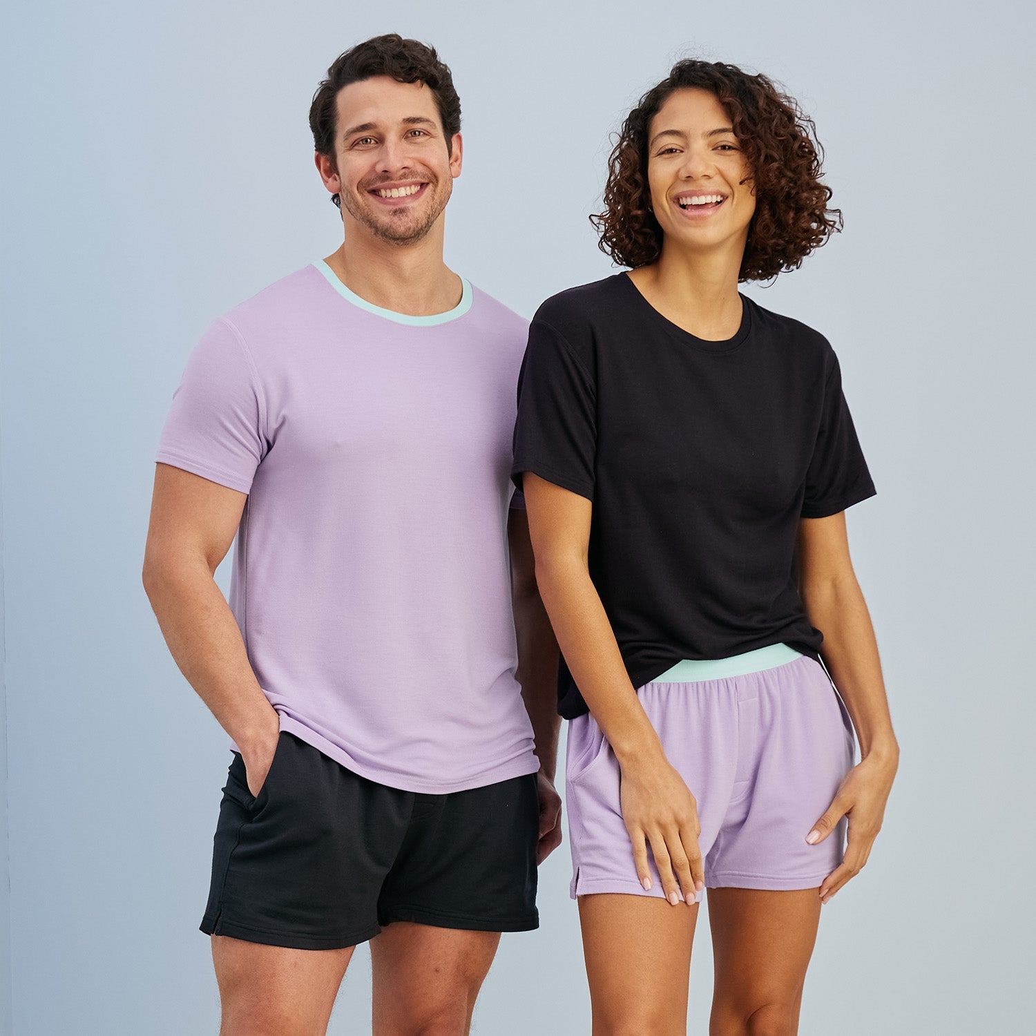 Modal French Terry Lounge Tee | Black