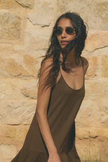 Aya | Jimena A-Line Jersey Tank Dress in Size Small