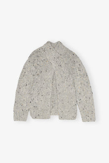 Chunky Marled Handknit Open Back Pullover | Paloma Melange