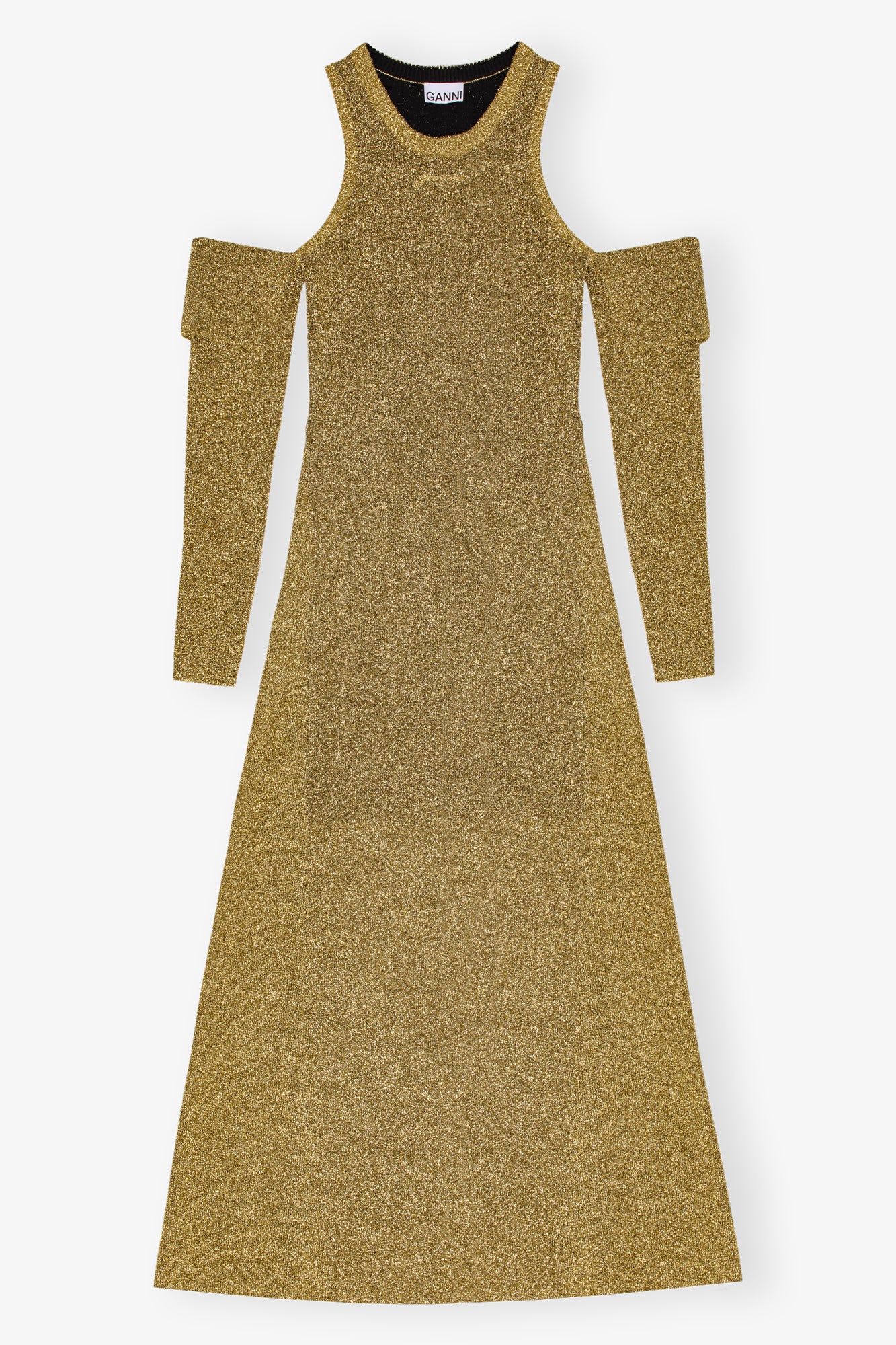 Sparkle Doubleface Maxi Dress | Gold