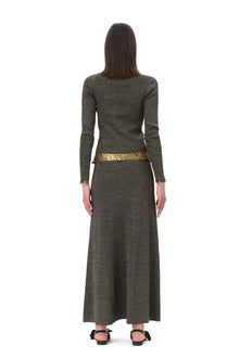 Light Sparkle Rib Maxi Skirt | Multicolour