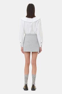 Sparkle Doubleface Mini Skirt | Silver