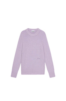 Brushed Alpaca O-Neck | Lavender Blue