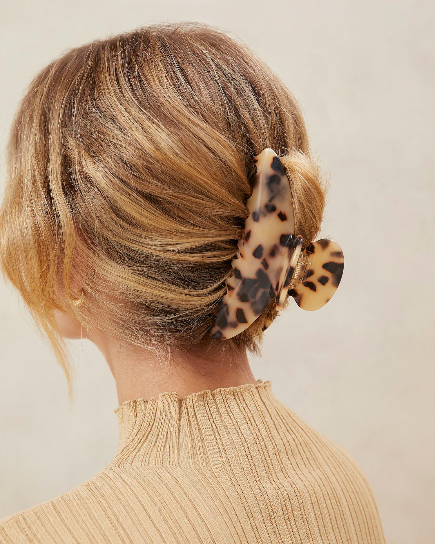 Koda Clip Set | Light Tortoiseshell/Brown Check