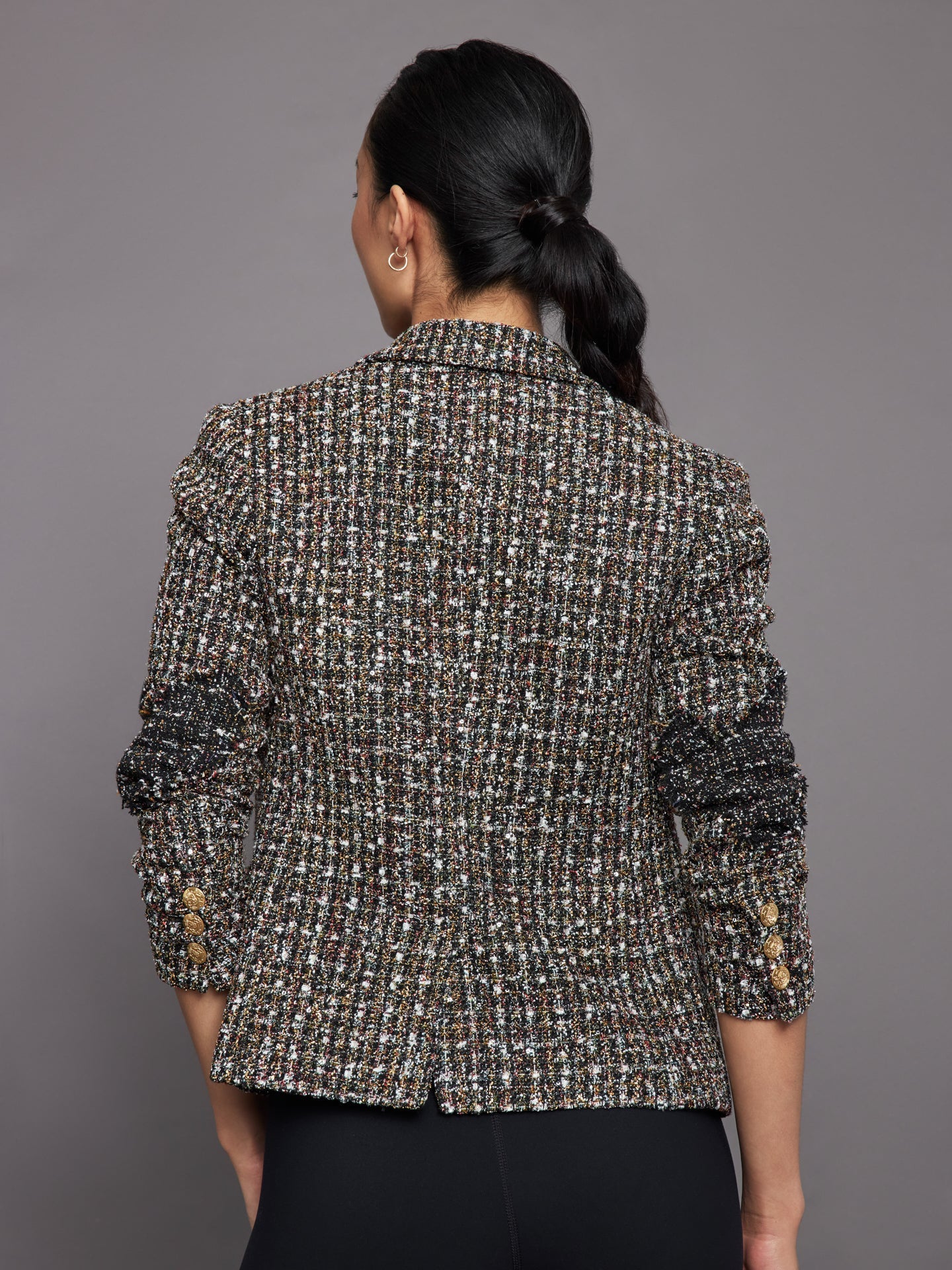 Kerri Rosenthal | Happy Hour Blazer Boucle | Glitter Black