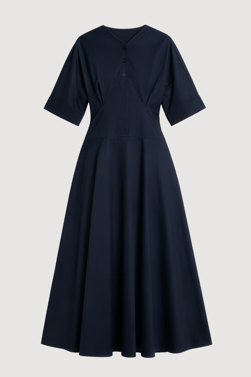 Charlotte | Kiko Kimono-Sleeve Cotton Dress in Size Small - Flat