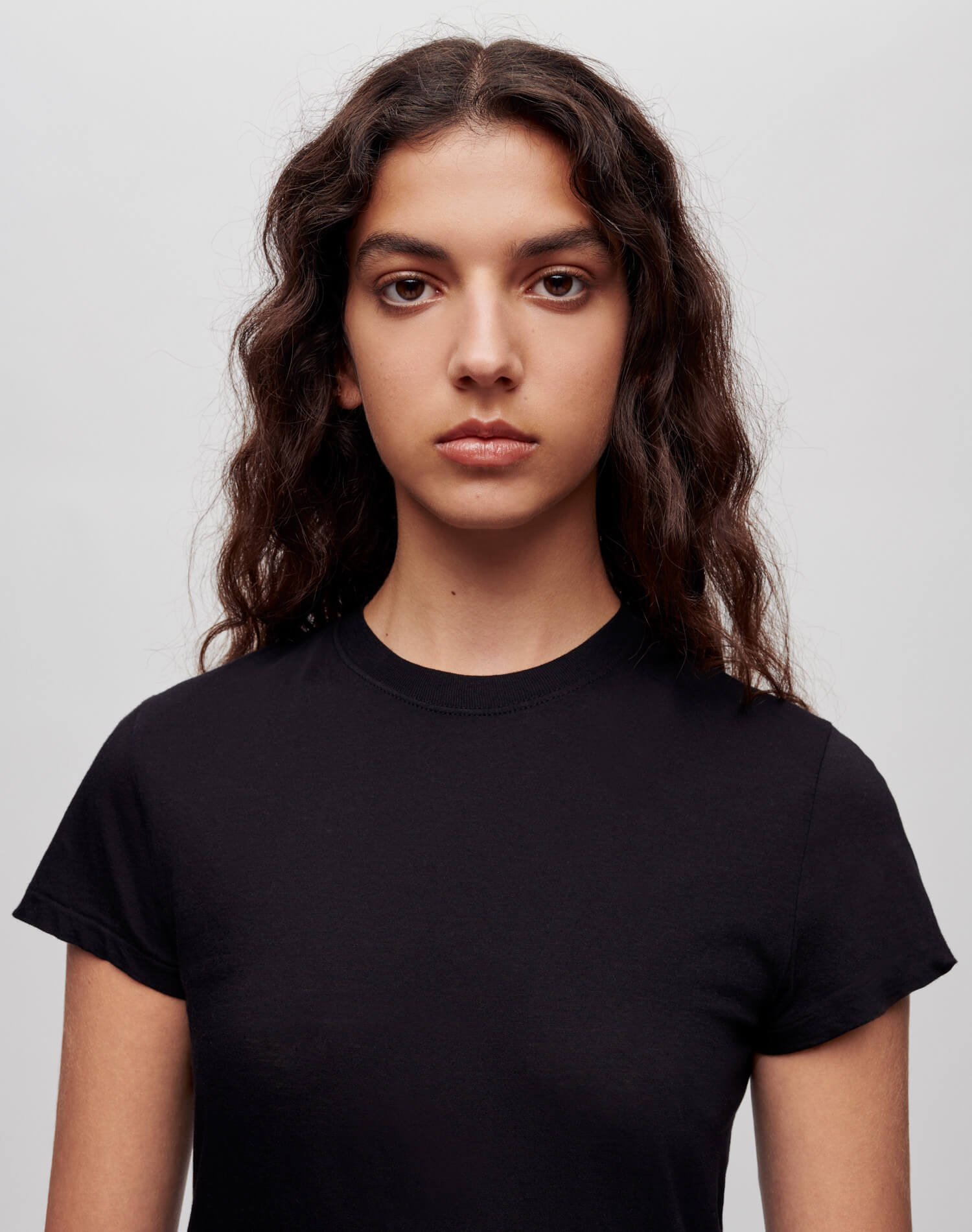 Womens | Hanes Sheer Slim Tee | Black