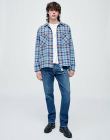 Mens | 50s Straight Bottom Shirt | Navy/Blue