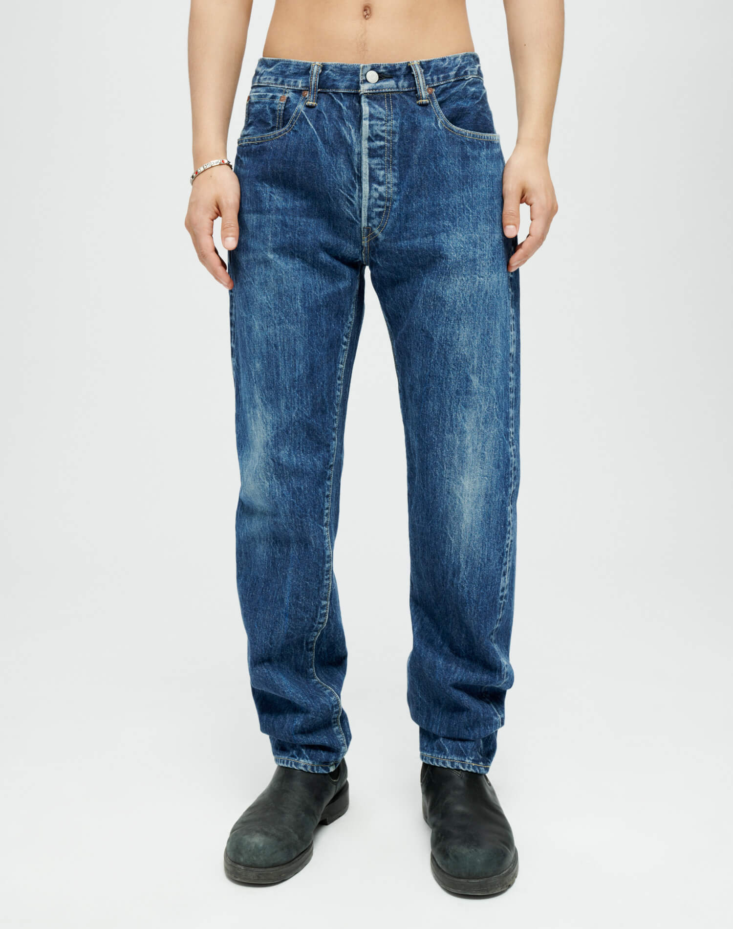 Mens | 1966 Selvedge Slim Jean | Premium Dark Worn