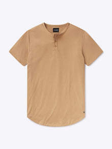 Mens | AO Henley Curve-Hem | Signature-Fit PYCA Pro | Latte