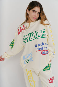 Affirmations Crewneck | Pearl Cream