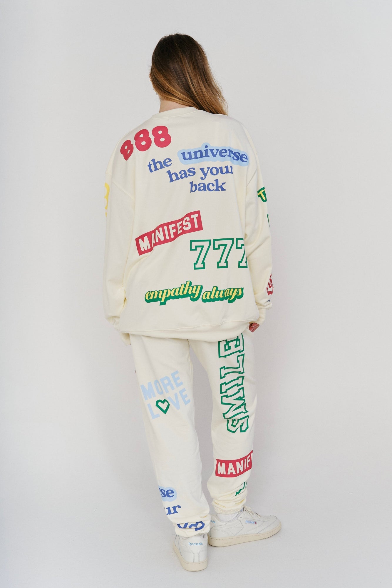 Affirmations Crewneck | Pearl Cream