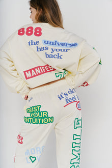 Affirmations Crewneck | Pearl Cream