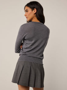 Women | Leith Crewneck Sweater | Grey Heather