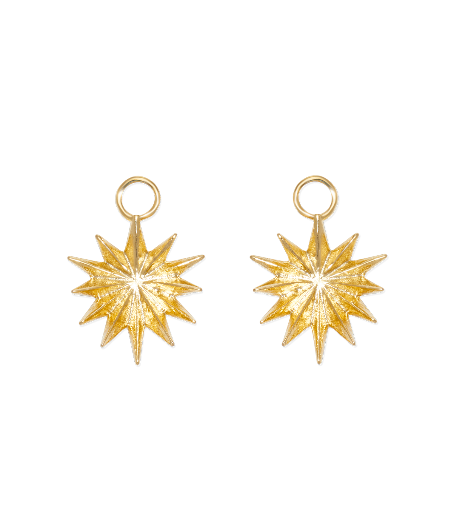 Gold Starburst Huggie Charms - Loren Hope
