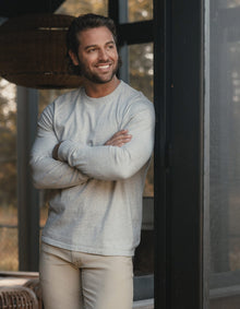 Men | Lennox Jersey Long Sleeve Tee | Heather Grey