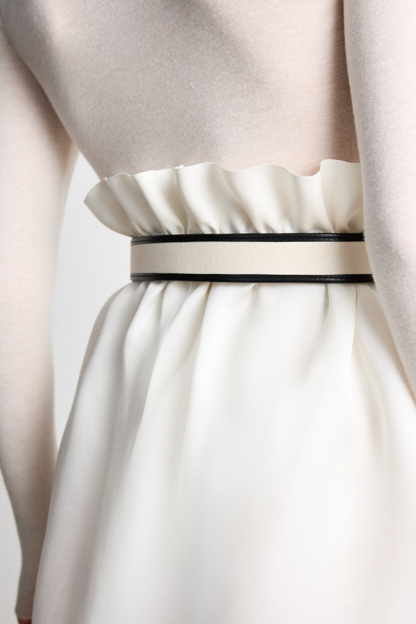 Jeanne Belt | Canvas & Black Leather Trim & Silver