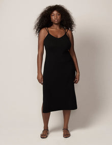 Women | Cashmere Slip Dress | Black