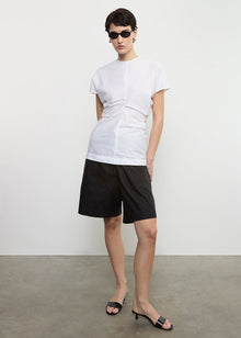 Poplin Curve Top | White