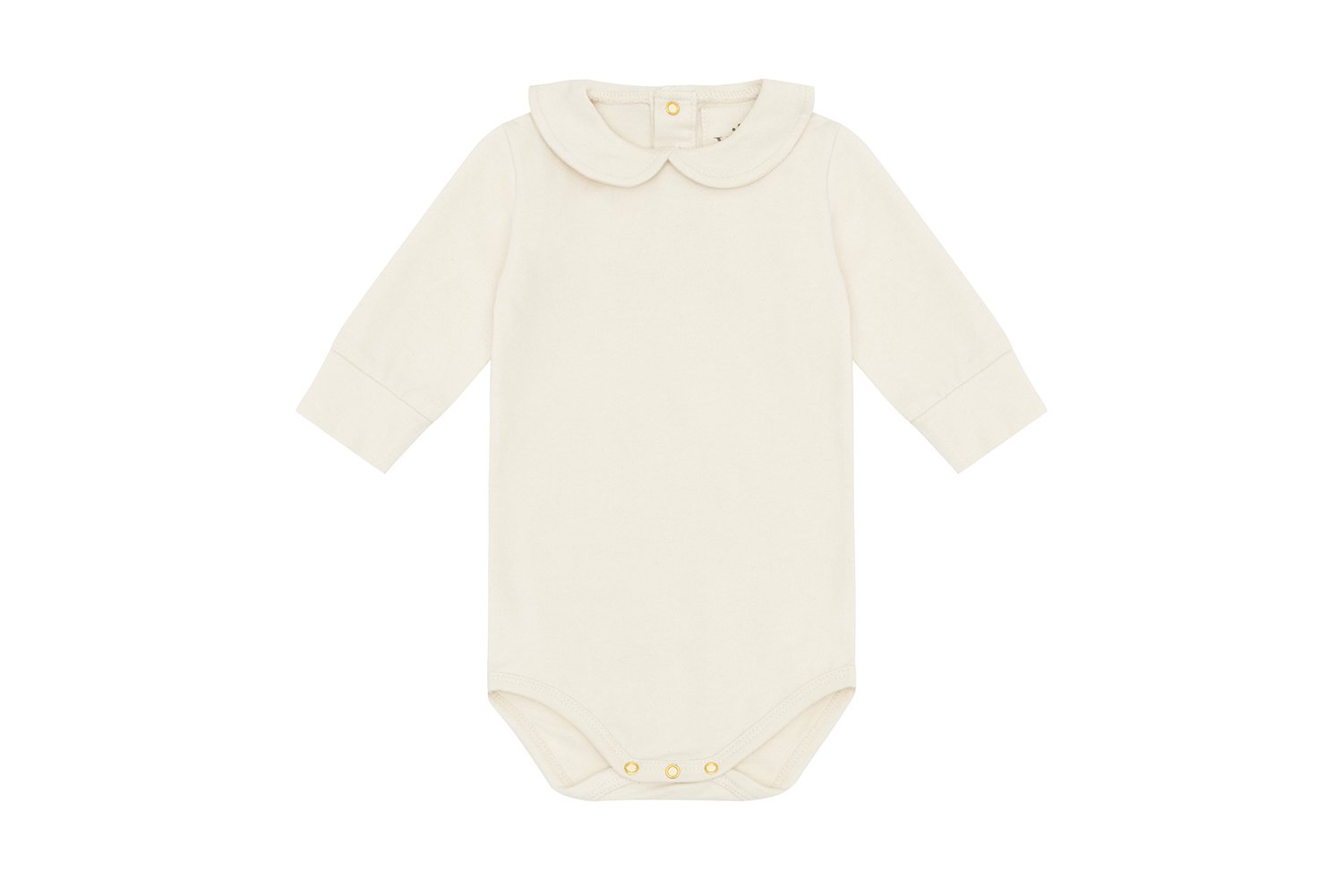 LS Organic Cotton Collared Bodysuit | Ecru - No Dye