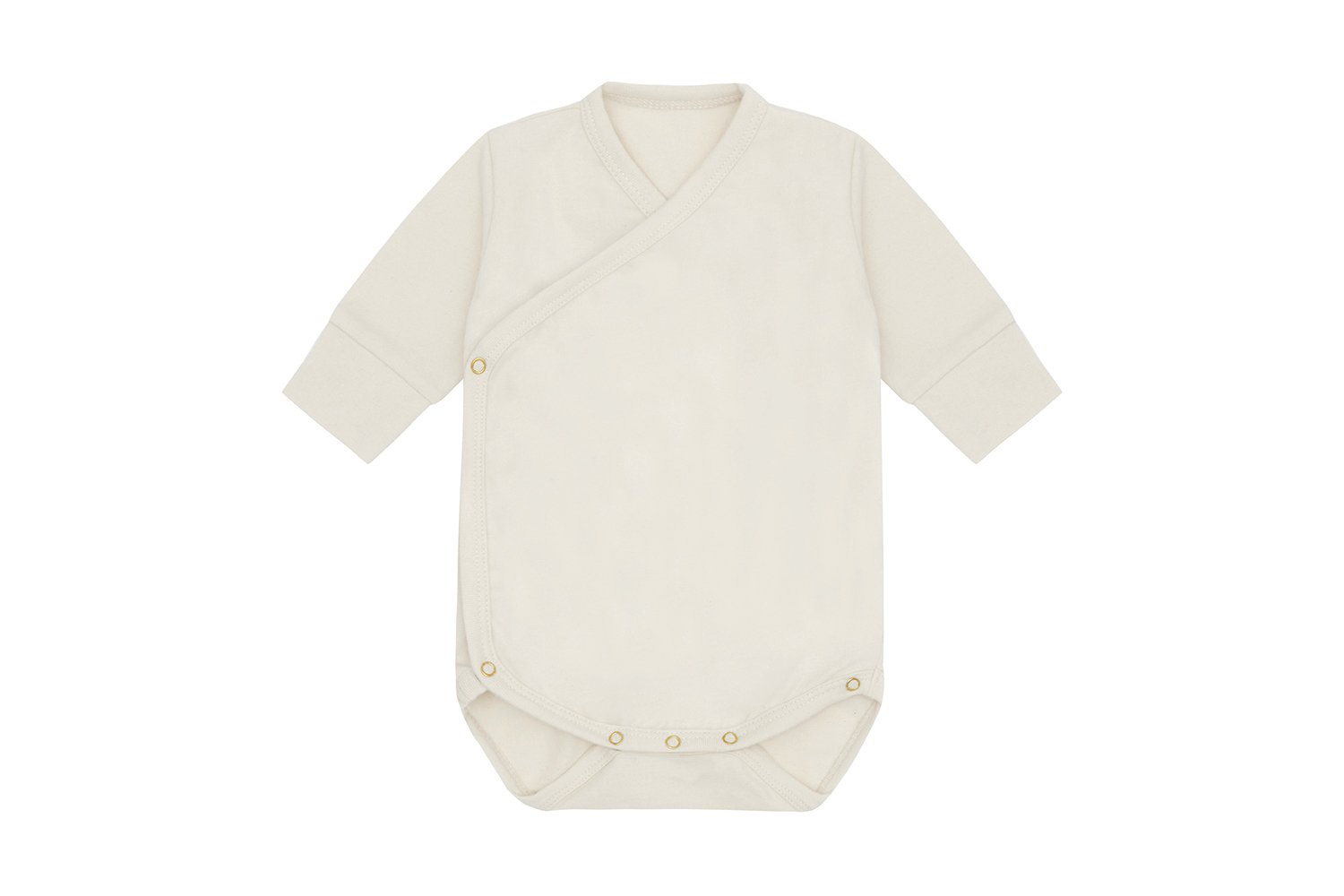 LS Organic Cotton Kimono Bodysuit | Ecru - No Dye