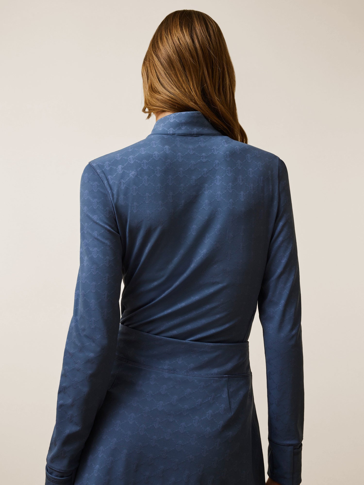 Women | Halley Wolf Links Jacquard Quarter-Zip | Vintage Indigo