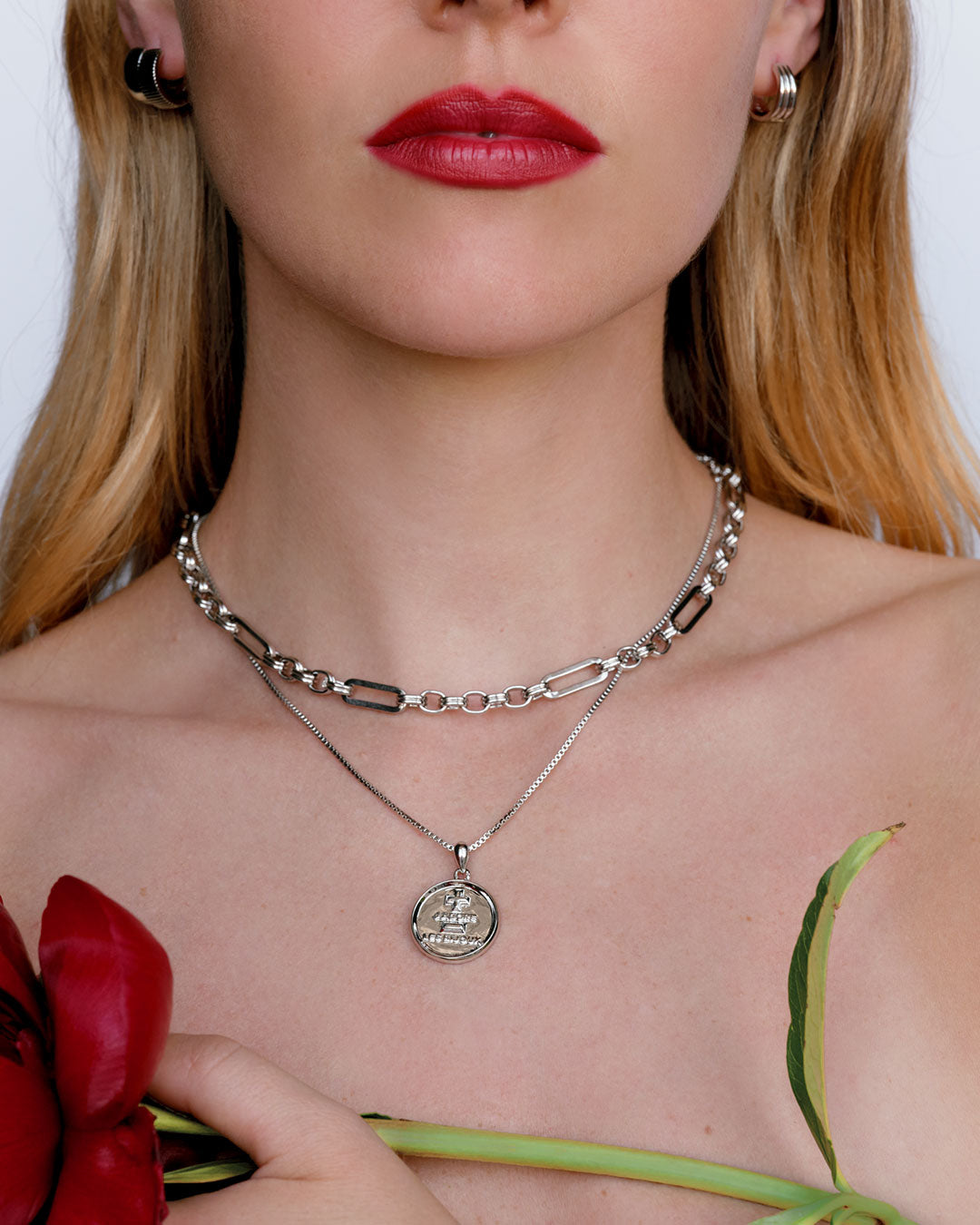 The 'I Love Jewelry' Coin Necklace | Silver