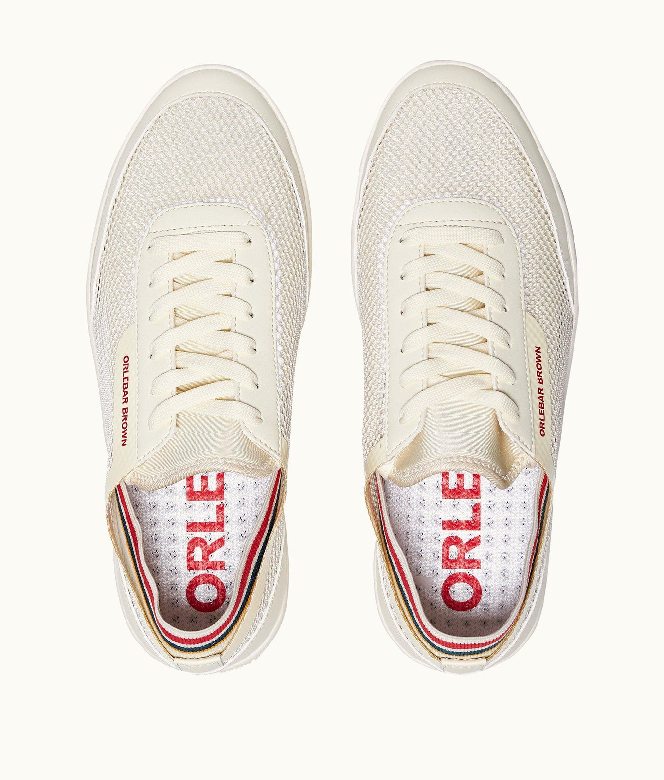 Larson O.B Stripe You Can Swim In Shoes | White/Orange