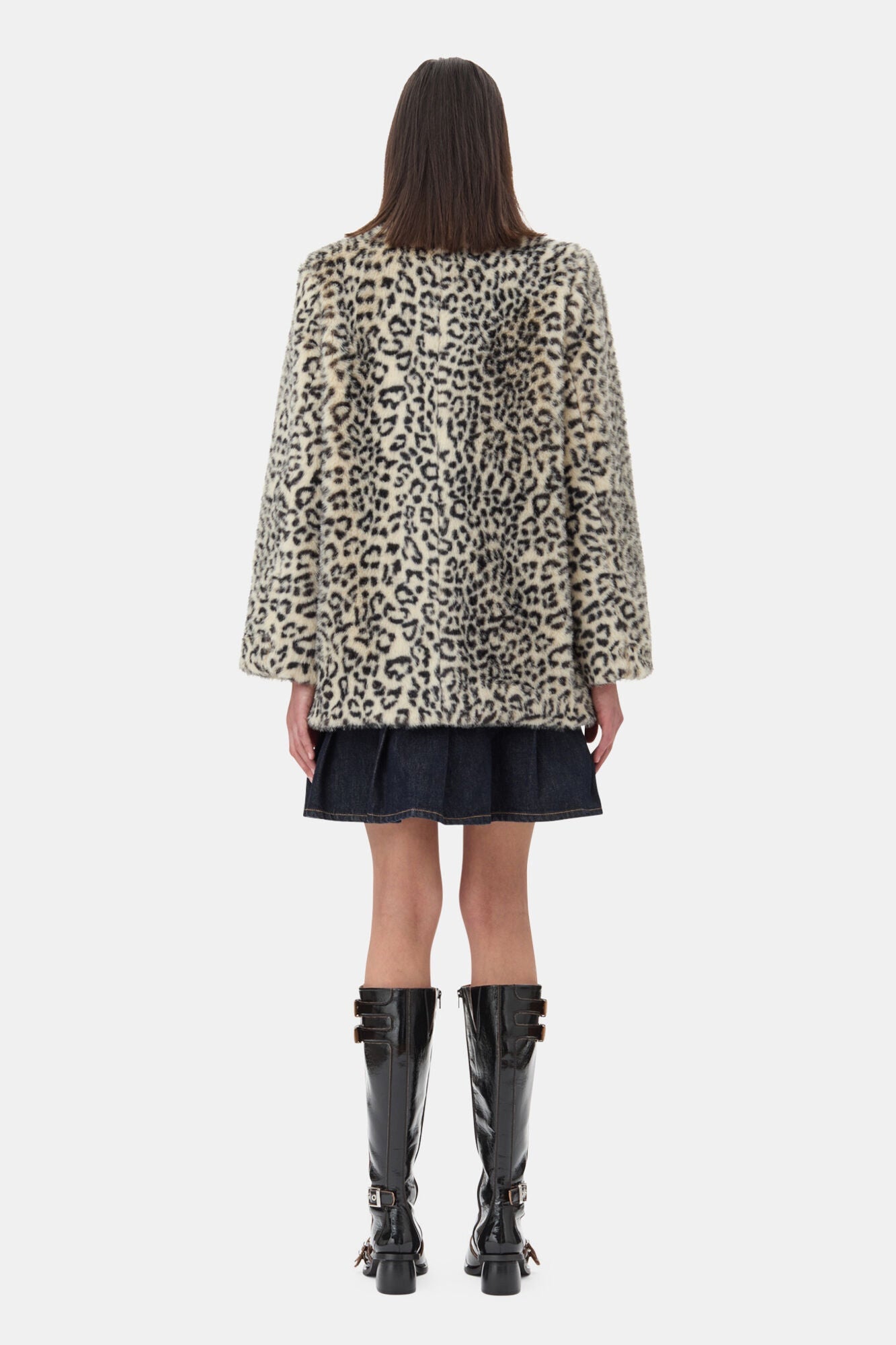 Leopard Faux Fur Jacket | Almond Milk