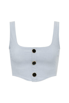 Madison Variation Top | Light Denim