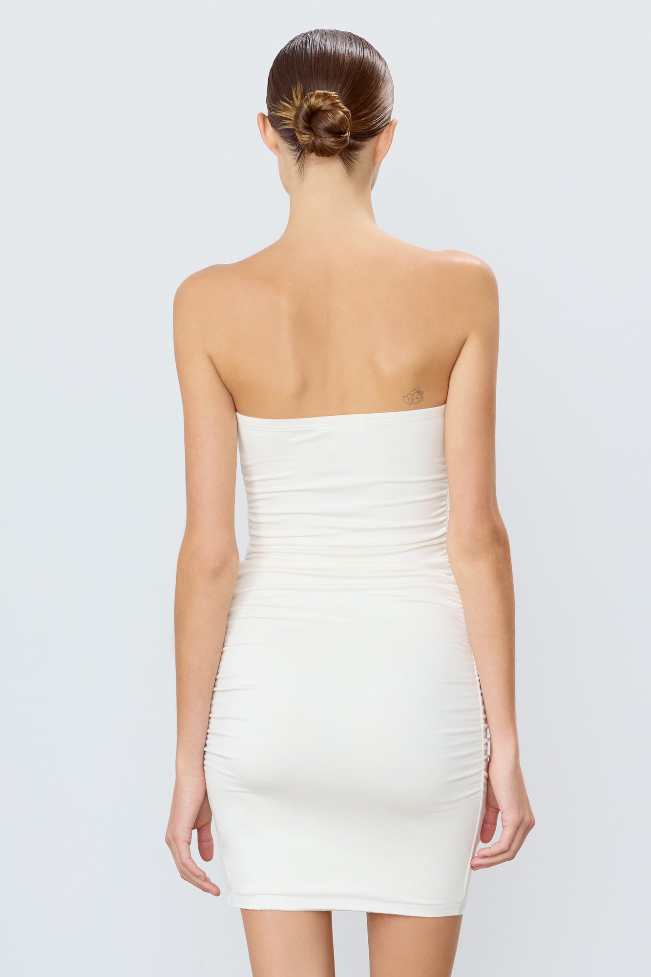 RUCHED TUBE MINI DRESS - ETERNE