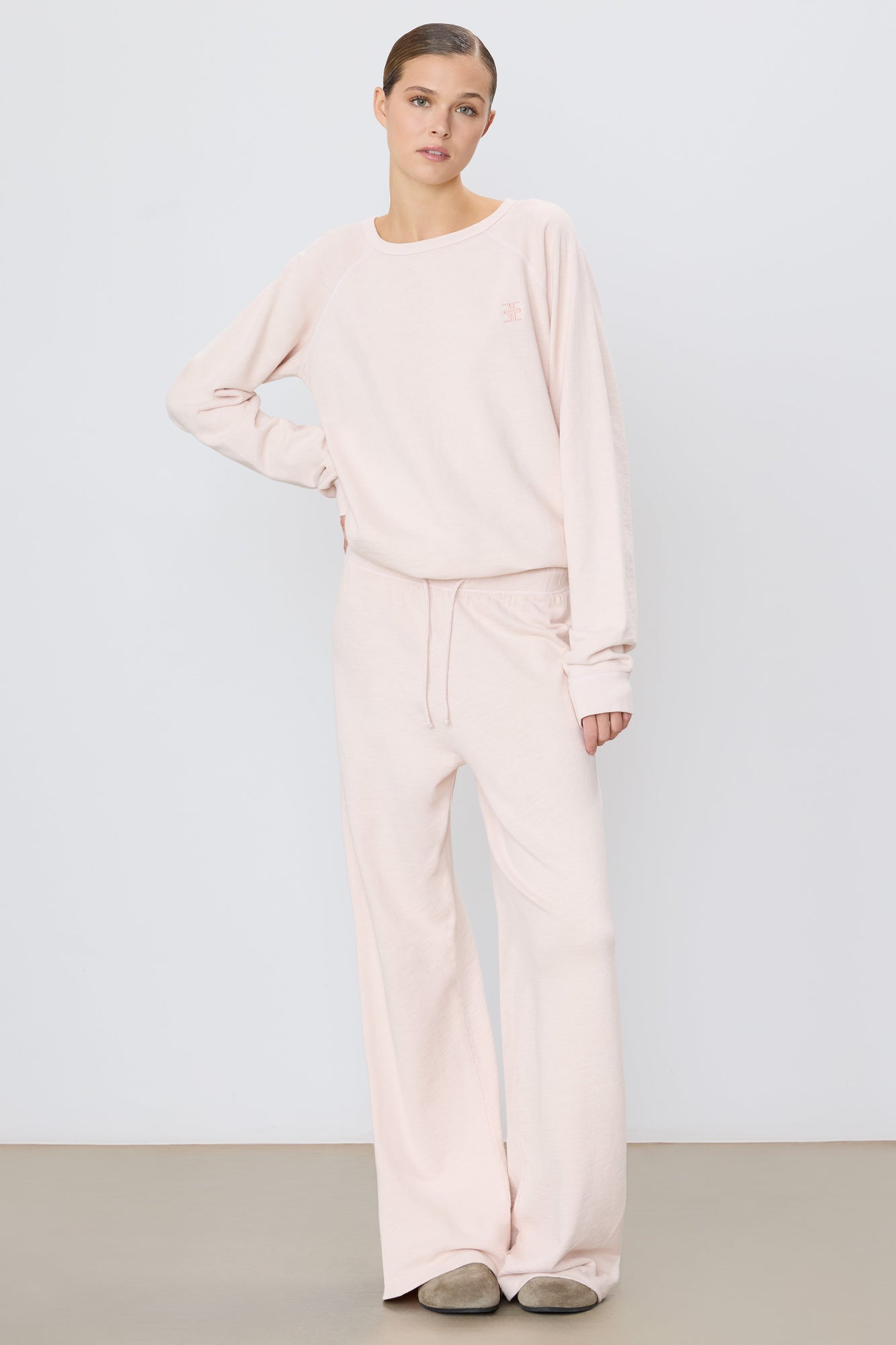 DRAWSTRING WIDE LEG SWEATPANT - ETERNE