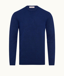 Lorca Alpaca Crew Neck Alpaca Knit Jumper | Bleu