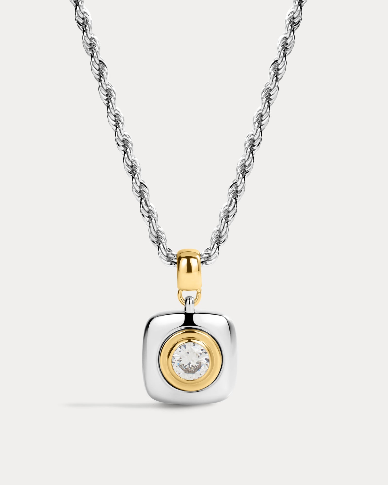 The Luna Bezel Pendant Necklace | Silver/Gold