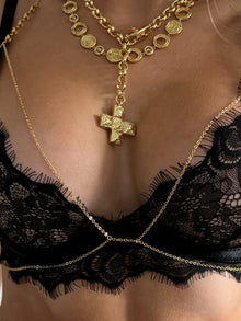 Rosette Chain Bra | Silver