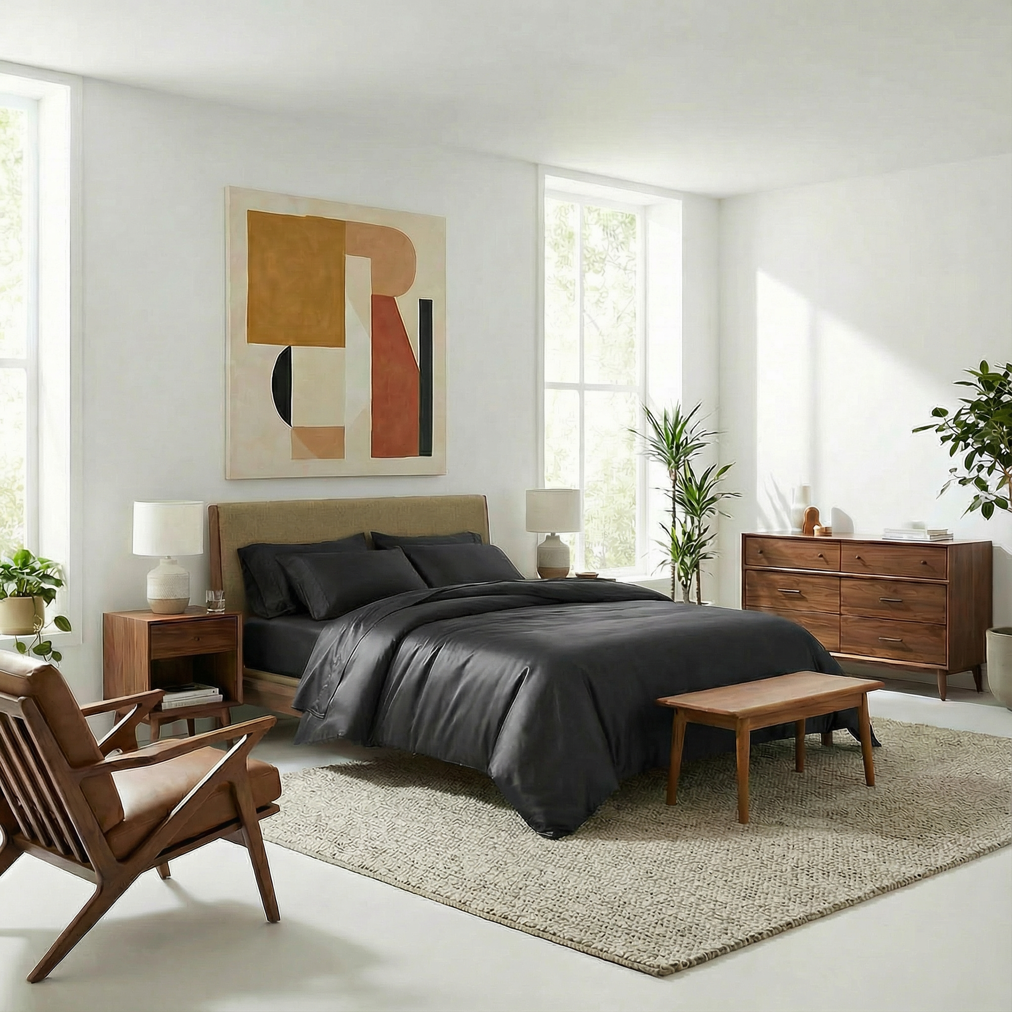 Luxe Bamboo Duvet Cover, Full/Queen | Night