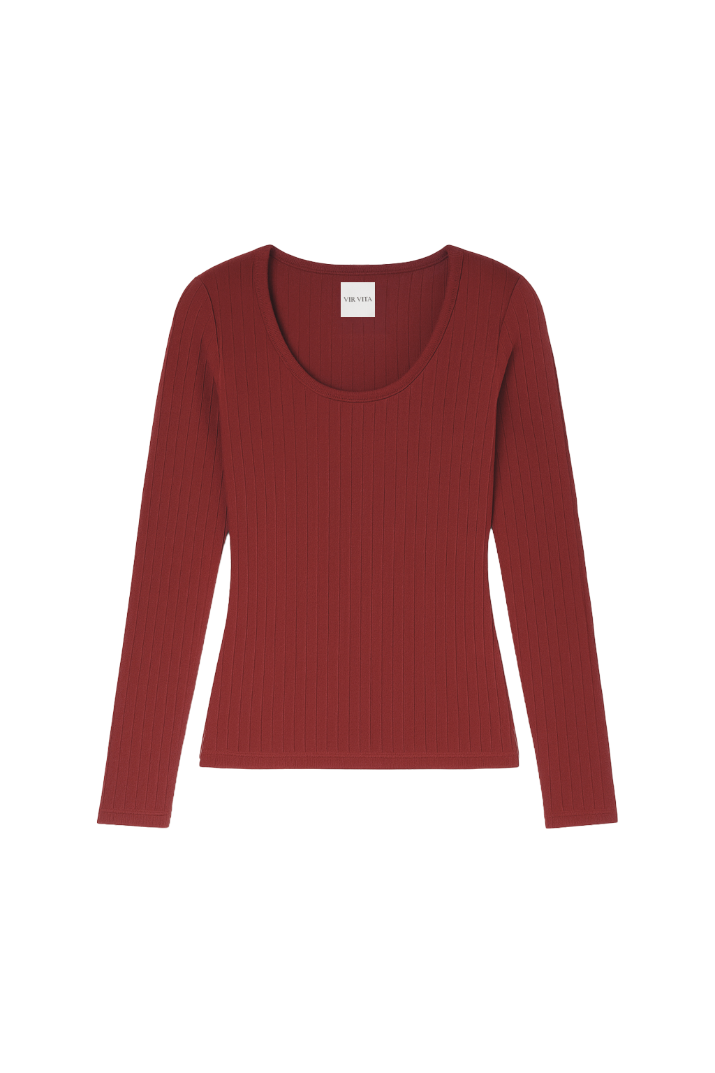 Maia Scoop Neck Pointelle Top | Tomato