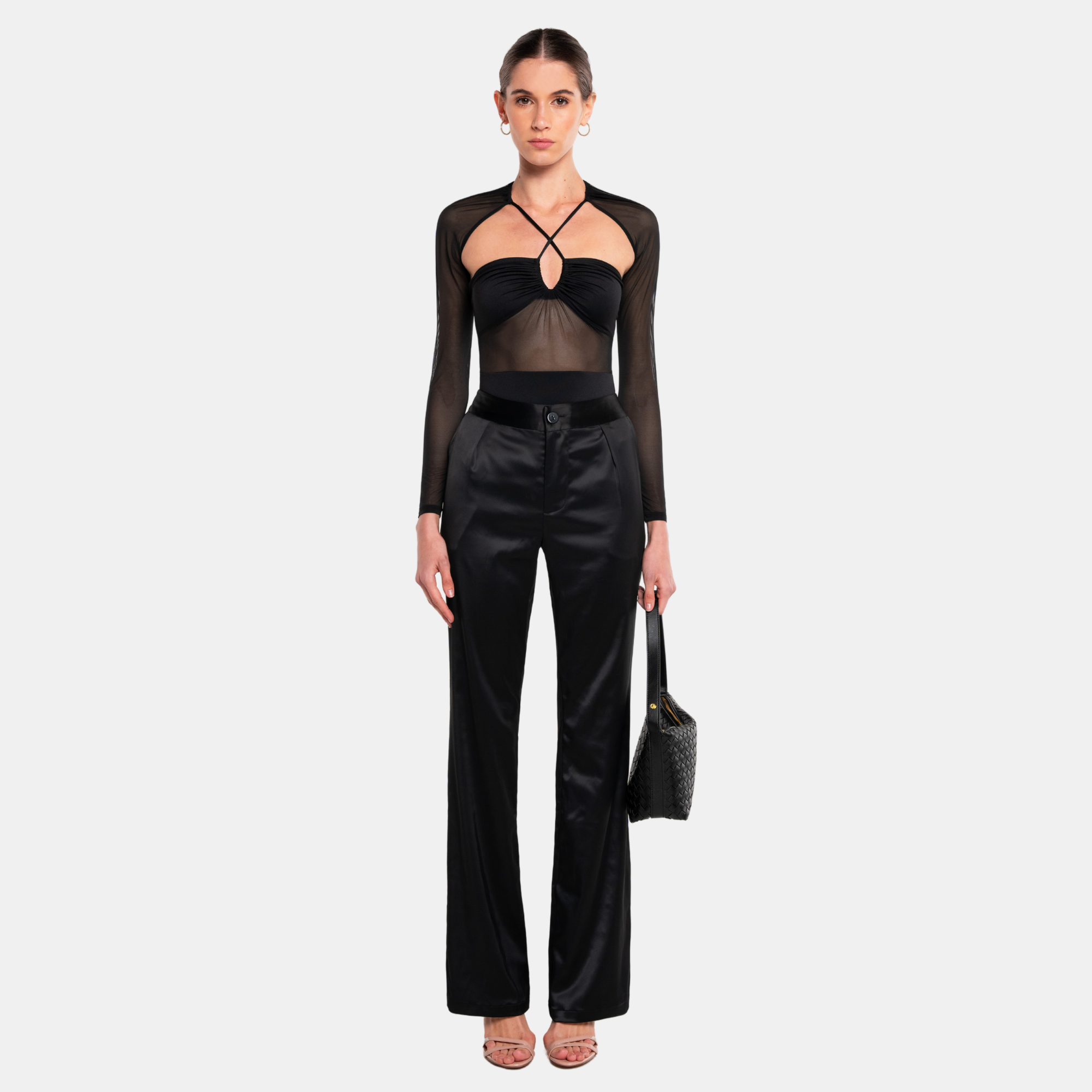 OW Collection Margot Bodysuit | Black Caviar