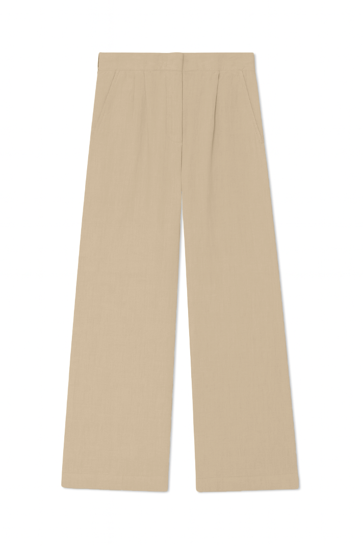 Marina Linen Trouser | Beige