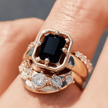 Women | Black Onyx Georgia Ring | 14k Rose Gold